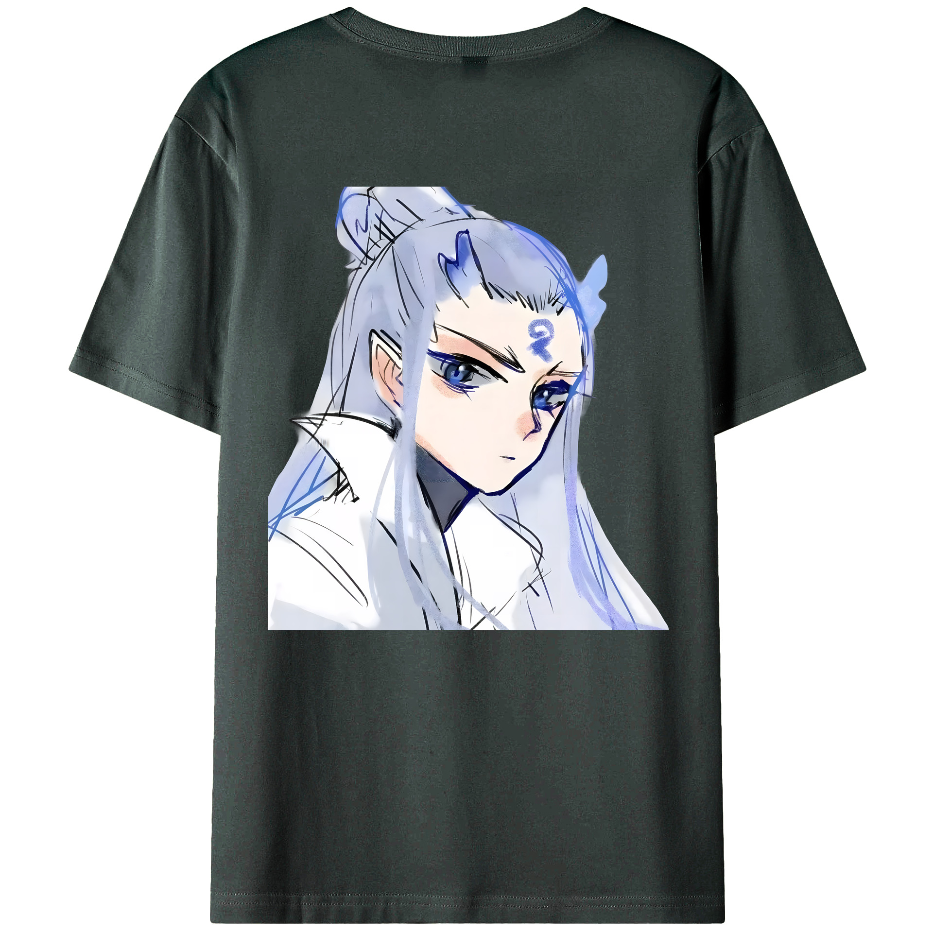 （画像用） Ne Zha 2 ナタ 魔童の大暴れ 綿100％ メンズ半袖Tシャツ（バックプリント） 通気性